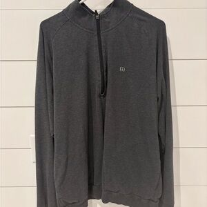 Travis Mathew Dark Gray 1/4 zip pullover